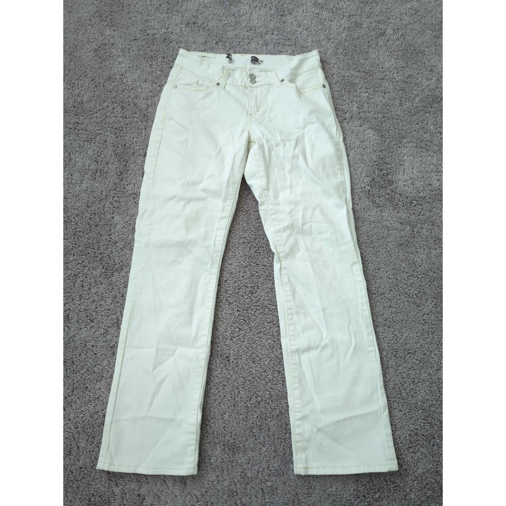 Levi's Jeans Womens 30" Off White Denim Low Rise Curvy Straight Casual
